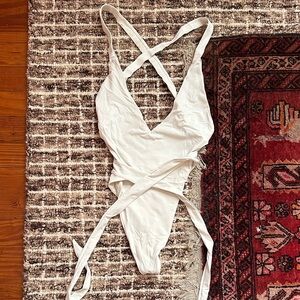 Momma brand skimpy White Women's swimsuit